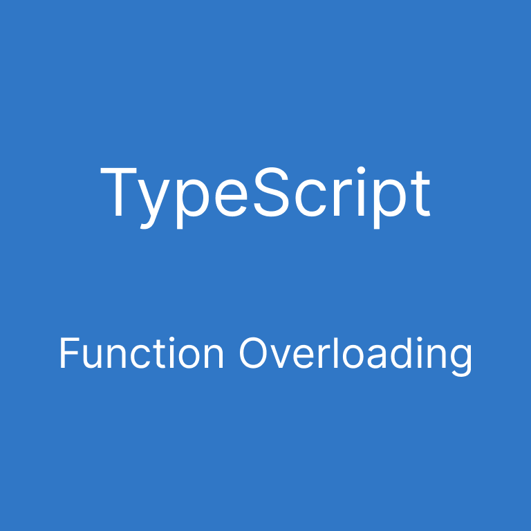 TypeScript Function Overloading